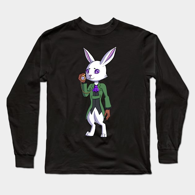 White Rabbit Long Sleeve T-Shirt by InfernalFae